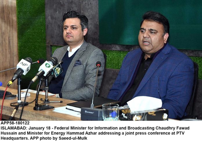 APP58-180122InfoMinister-Islamabad